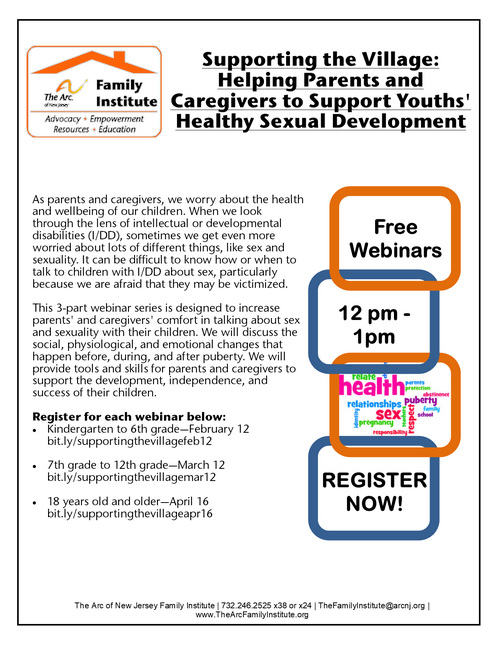 Webinar: Part 2 - Supporting the Village: Helping Parents and Caregivers to Support Youths' Healthy Sexual Development (7th - 12th grade)