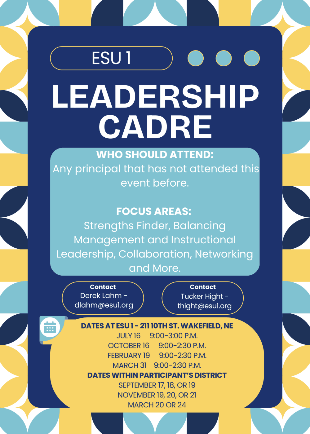 Leadership Cadre Informational Flyer