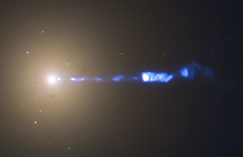 A Supermassive Black Hole’s Enormous Jet