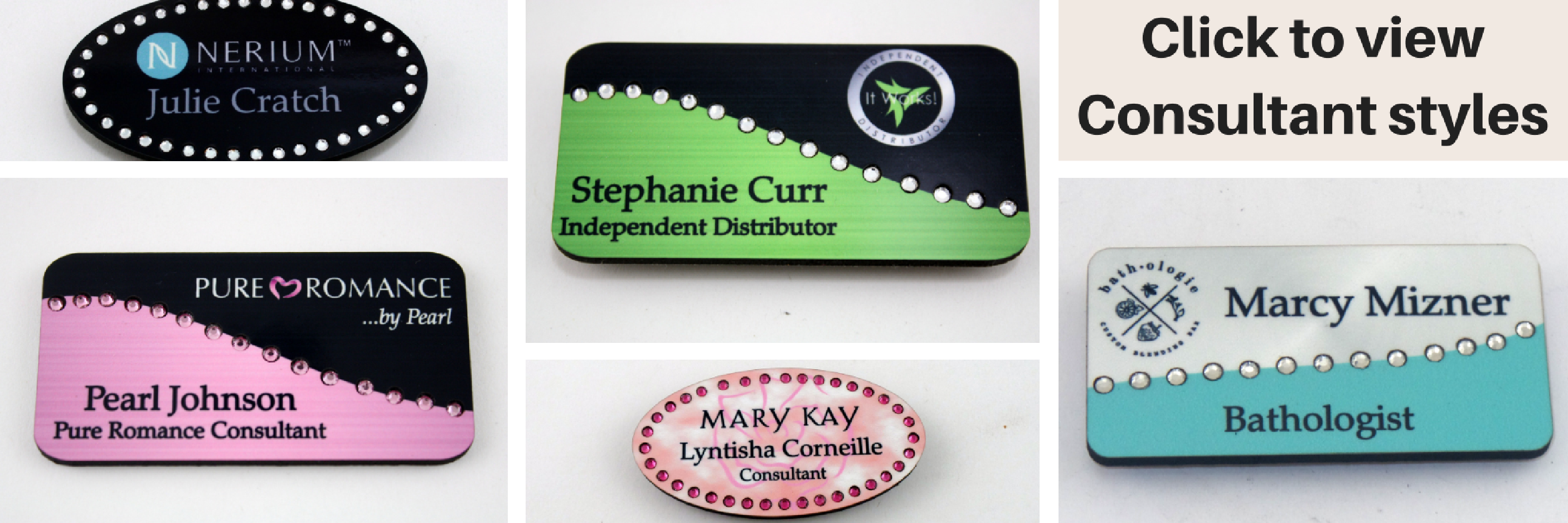 Bling name badges inc 