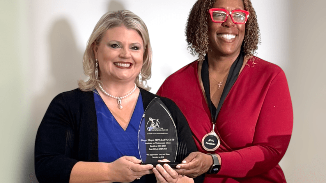 Former AVA President and Board Chair Ginger Meyer honored for leadership in trauma recovery