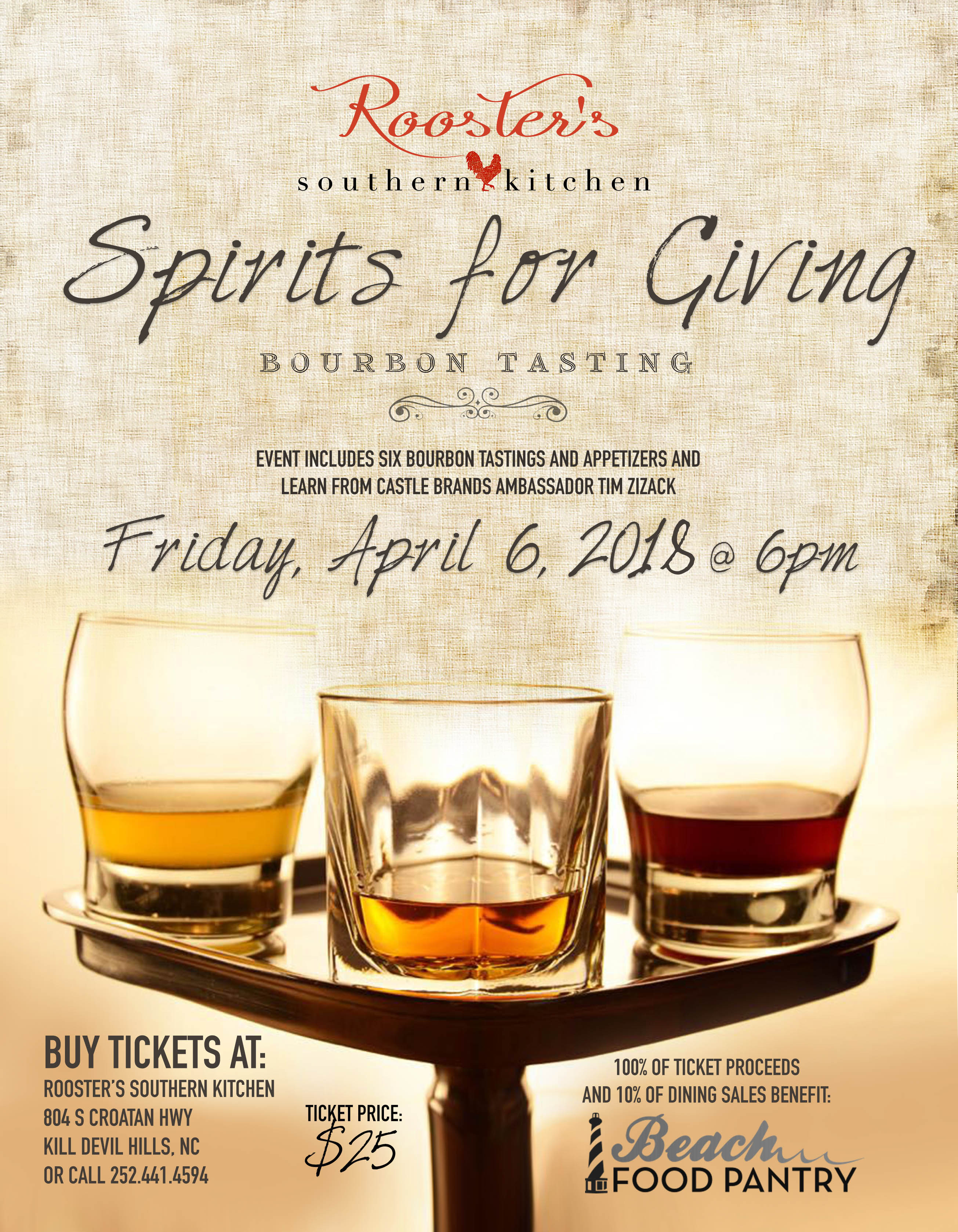Rooster's Southern Kitchen Spirits for Giving Bourbon Tasting