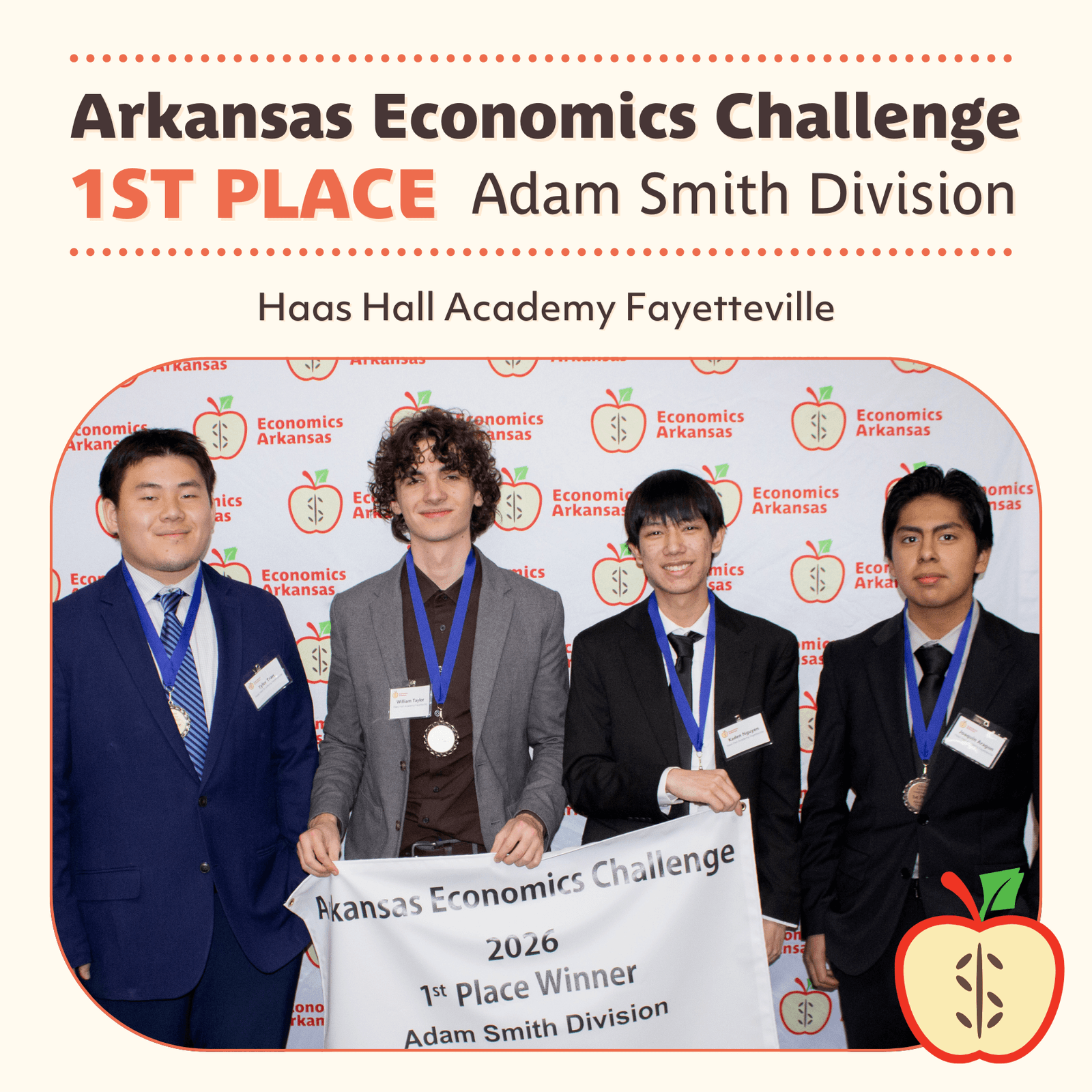 1st Place Adam Smith Division Haas Hall Fayetteville