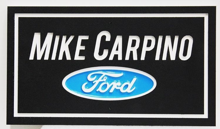 S28198 - Carved 2.5-D HDU  Sign for the Mark Carpino - Ford Dealer 