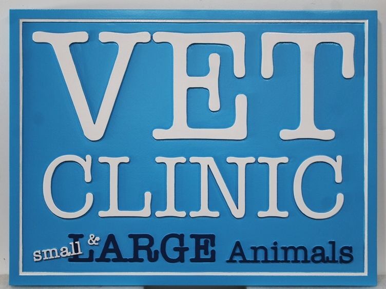 BB11763 - Carved "Vet Clinic" Sign 