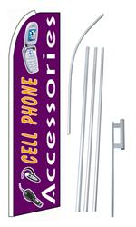 Cell Phone Accessories Swooper/Feather Flag + Pole + Ground Spike