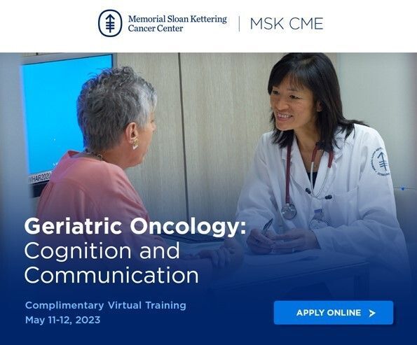 Geriatric Oncology- Cognition and Communication Viryal Training banner