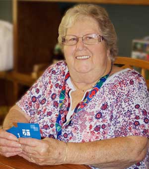 Judy Zimmer, Tabitha Volunteer