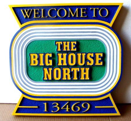 V31534 -Air Force Big House Welcome and Address Plaque