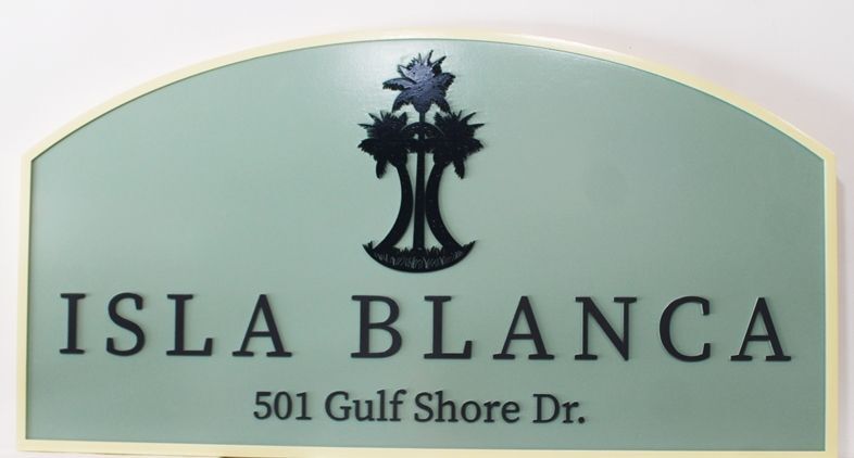 L22927A - Carved Sign for the Isla Blanca Resort