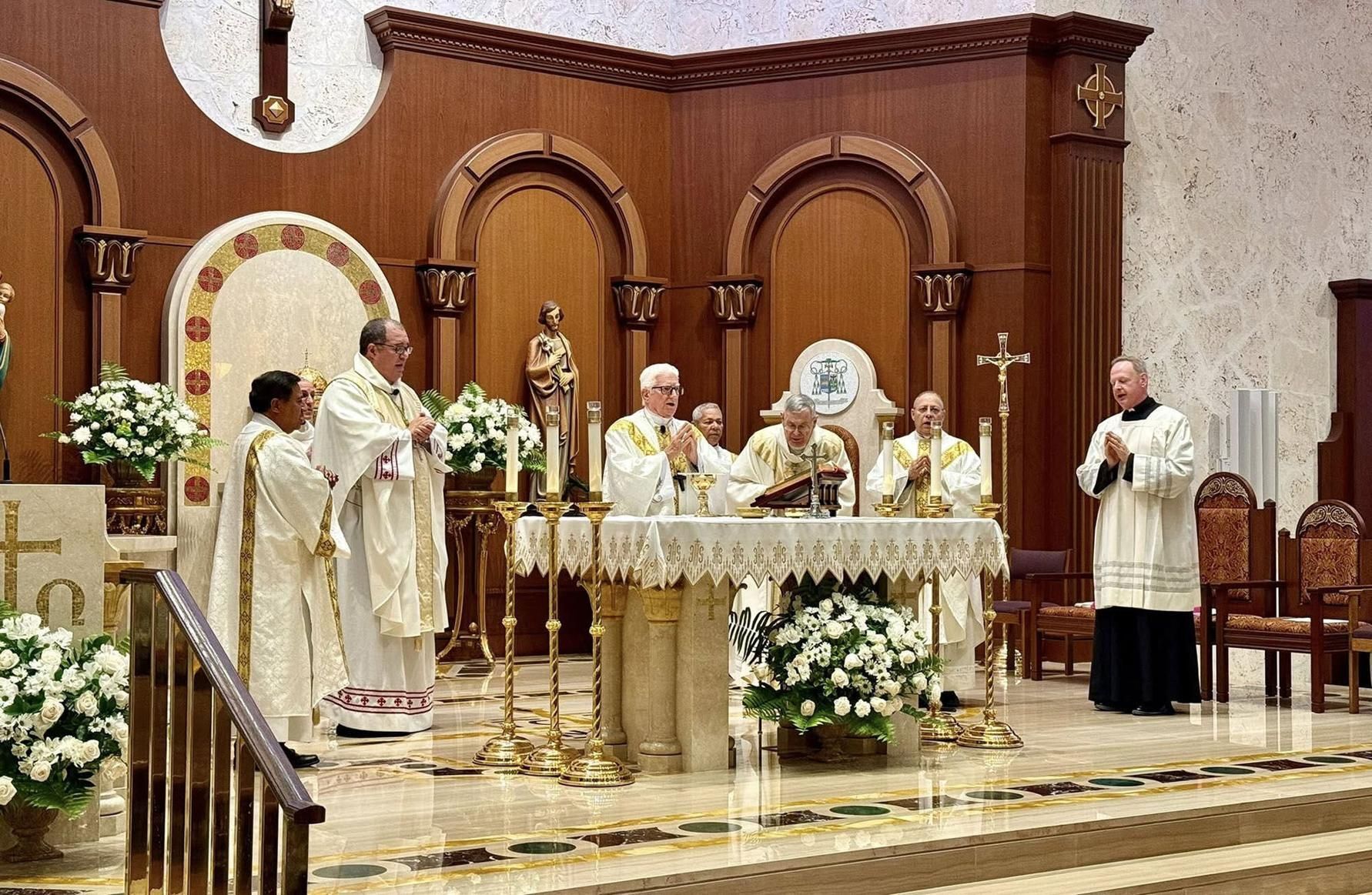 Archbishop Dionisio Garcia of Santiago de Cuba celebrates Mass June 7, 2026 at the Cathedral of St. Ignatius Loyola.