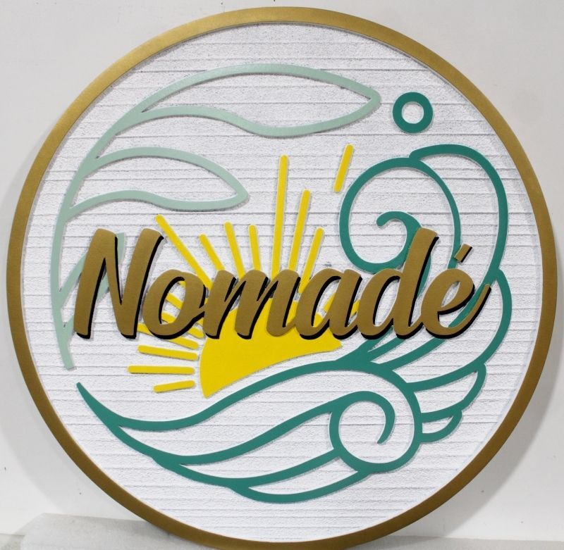 Q25048A - Carved Sign for "Nomade"