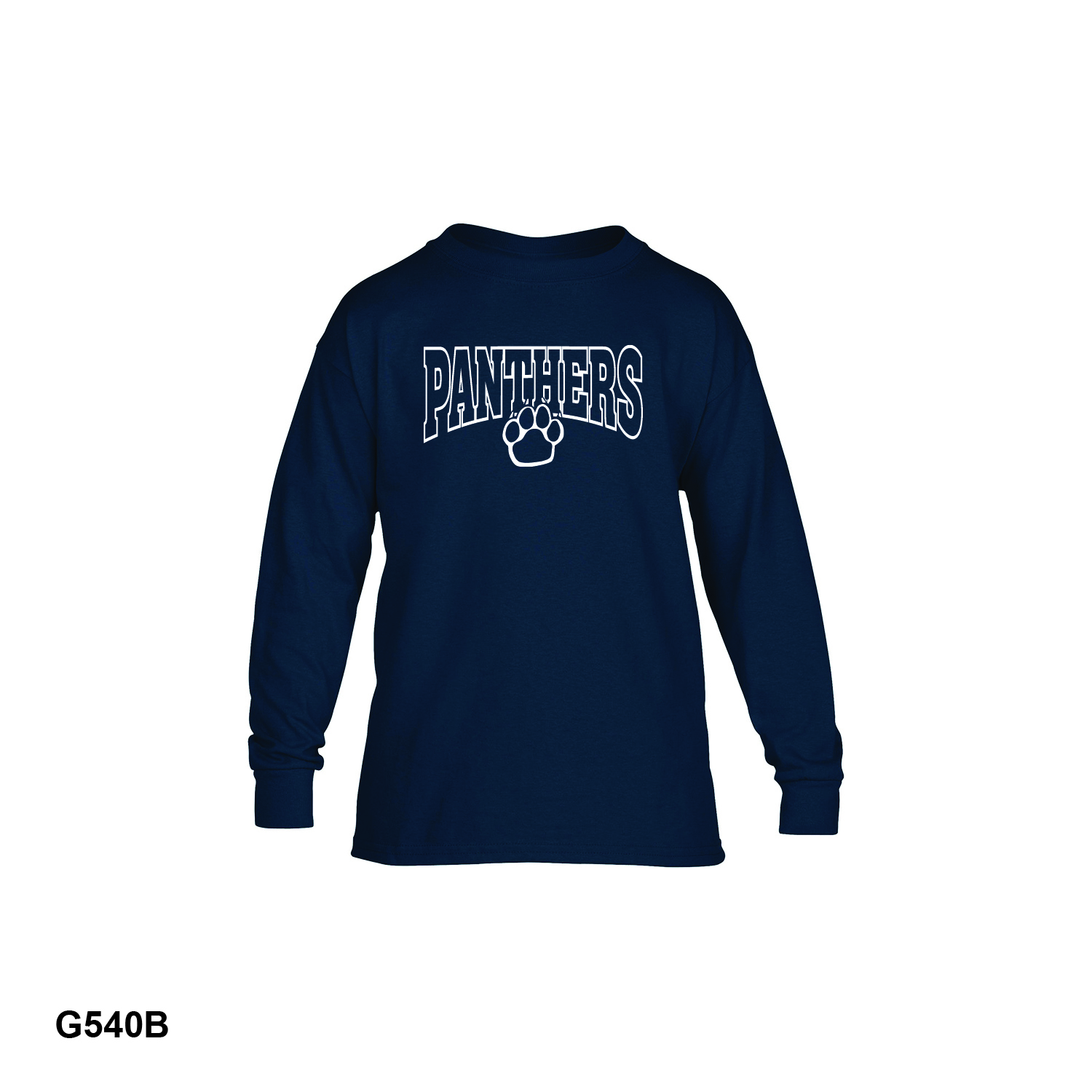 PANTHERS W/ PAW LOGO - Gildan Youth Heavy Cotton™ Long-Sleeve T-Shirt