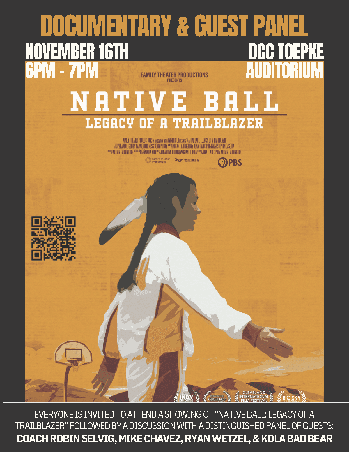 Dawson Community College Hosting a Showing of "Native Ball: Legacy of a Trailblazer" Documentary