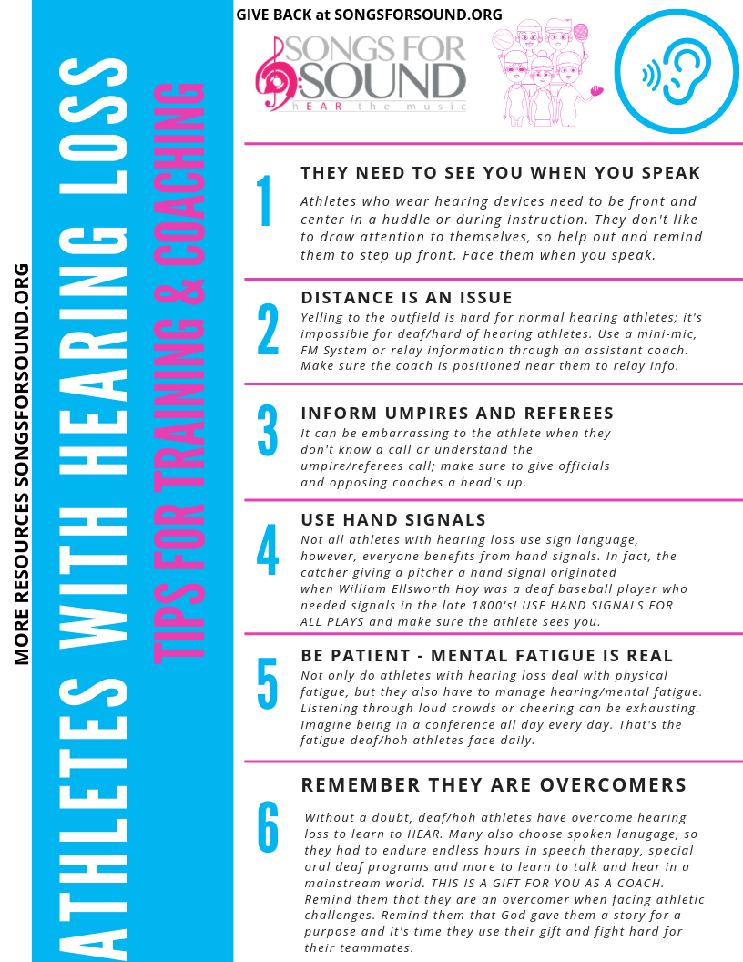 TIPS FOR COACHING ATHLETES WITH HEARING LOSS