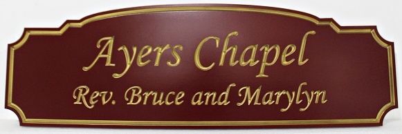 D13180 - Carved Sign for "Ayers Chapel"