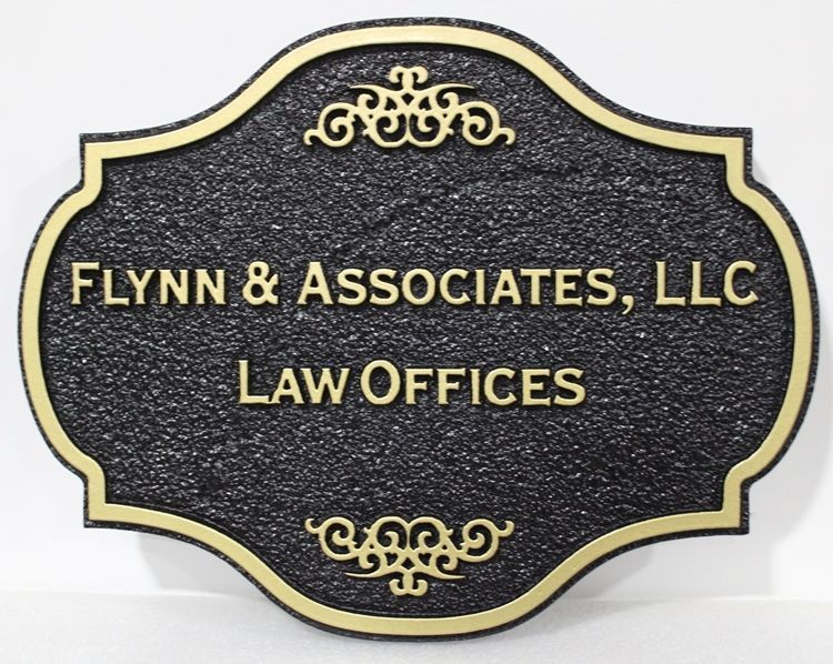 A10523 - Carved and Sandblasted sign for Flynn and Associates Law Offices 