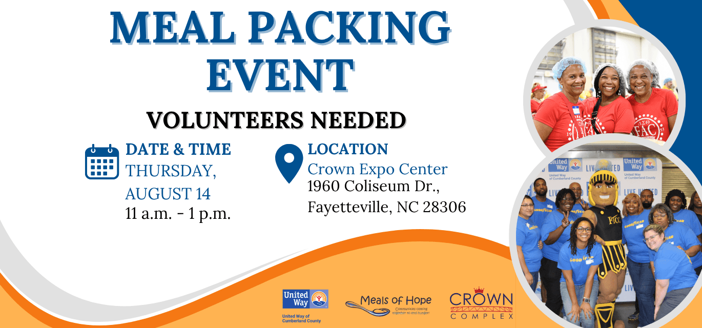 Annual Meal Packing Event Flyer, Crown Complex