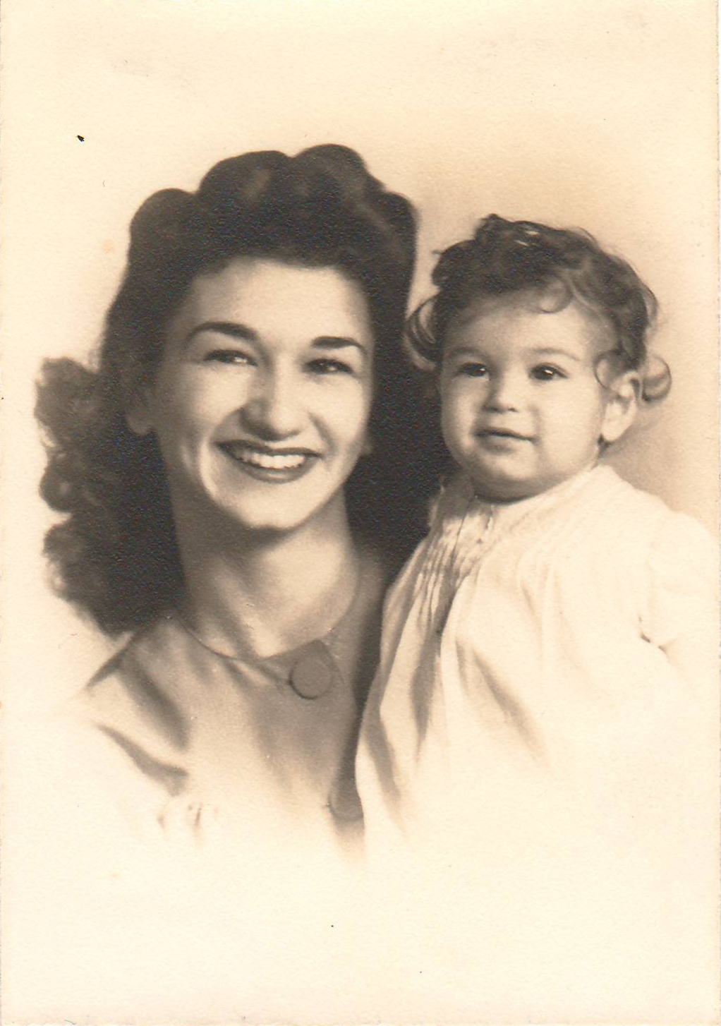Becky and her daughter Donna, 1943.