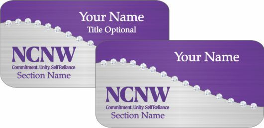 NCNW BLING NAME BADGE