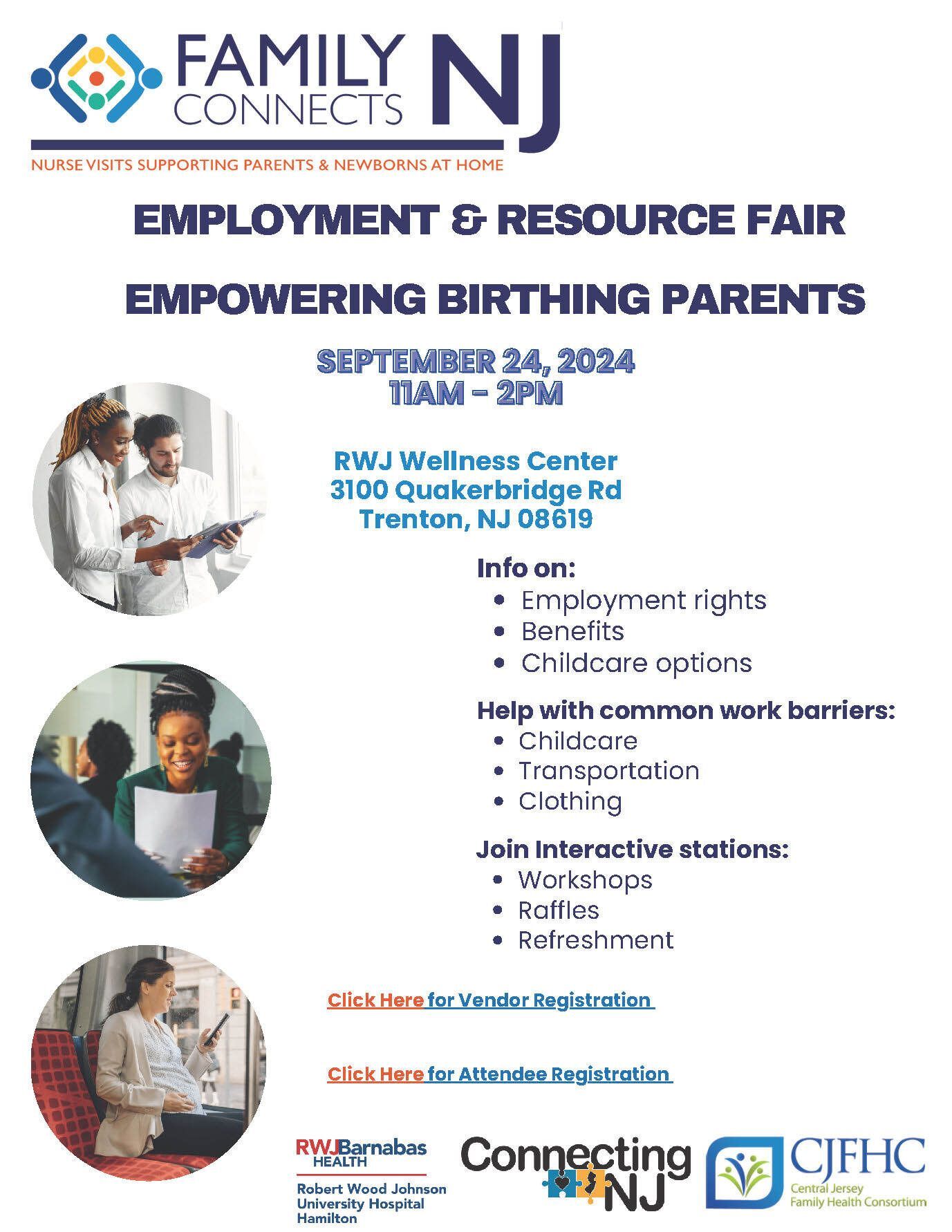 Empowering Birthing Parents: Join Us for the Family Connects NJ Employment and Resource Fair!