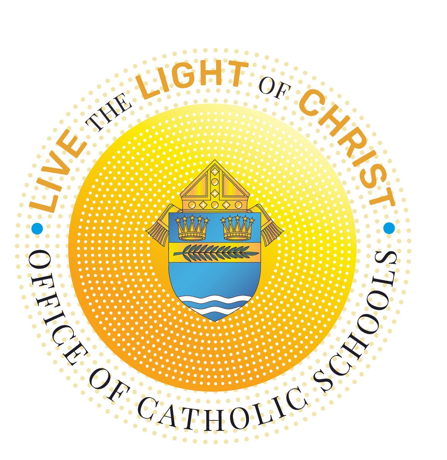 OCS Live the Light of Christ Circle Crest Logo Download