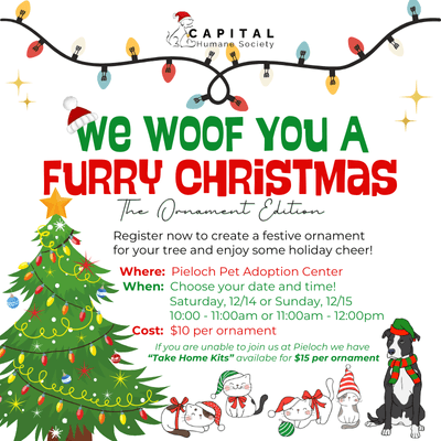 We Woof You A Furry Christmas Ornament Event