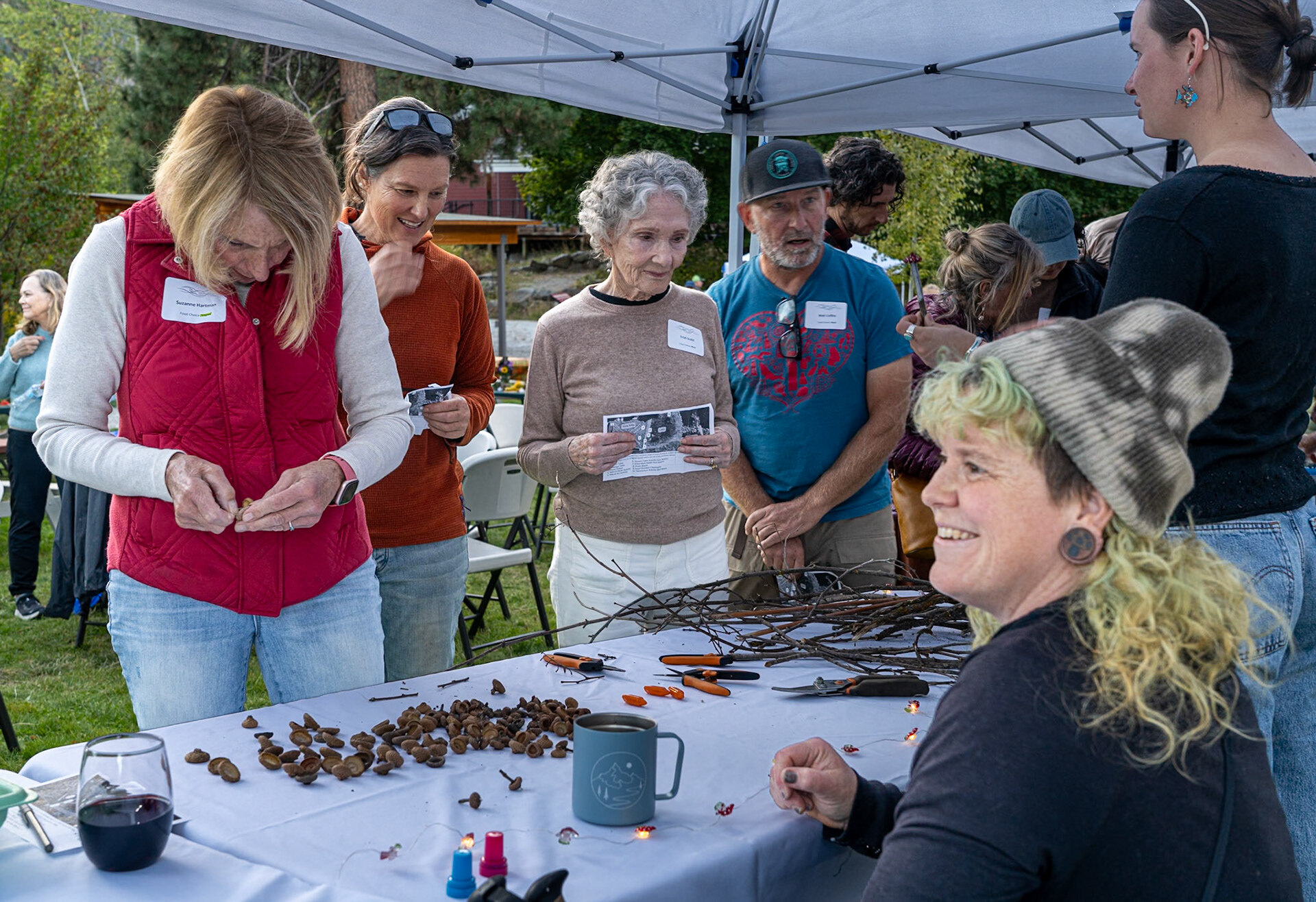 Nature-inspired art at Sunset & S'mores 2026. Photo by Dave Masuda.
