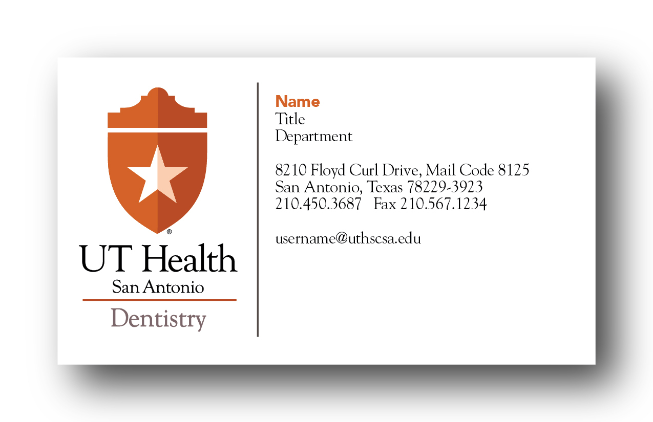 UT Dentistry Business Card