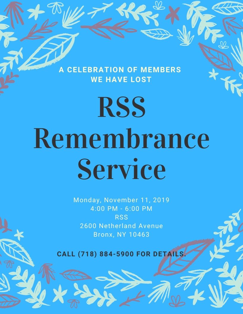 RSS Rembrance Service - A Celebration of Members We Have Lost
