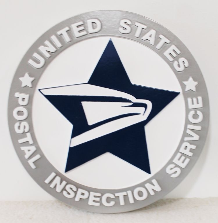AP-6686 - Carveed 2.5-D Engraved/Recessed HDU Plaque if the Seal of the US Postal Inspection Service