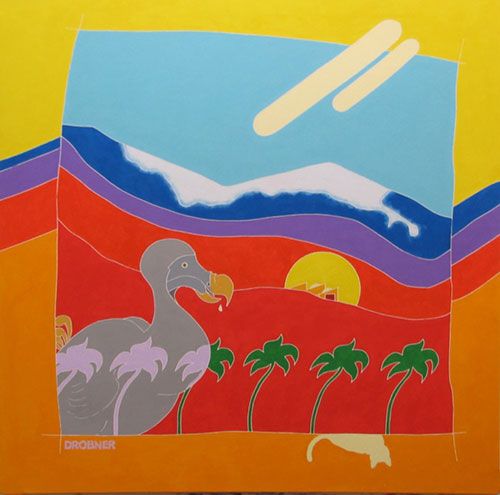 And the Dodo Disappeared,, acrylic on canvas, 48" x 48"
