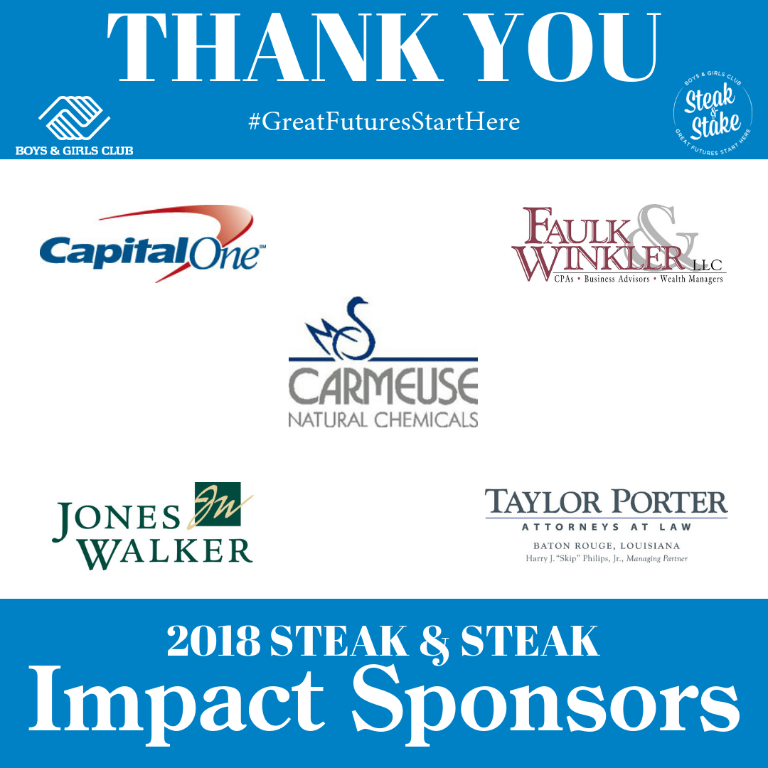 Steak & Stake 2018 Impact Sponsors