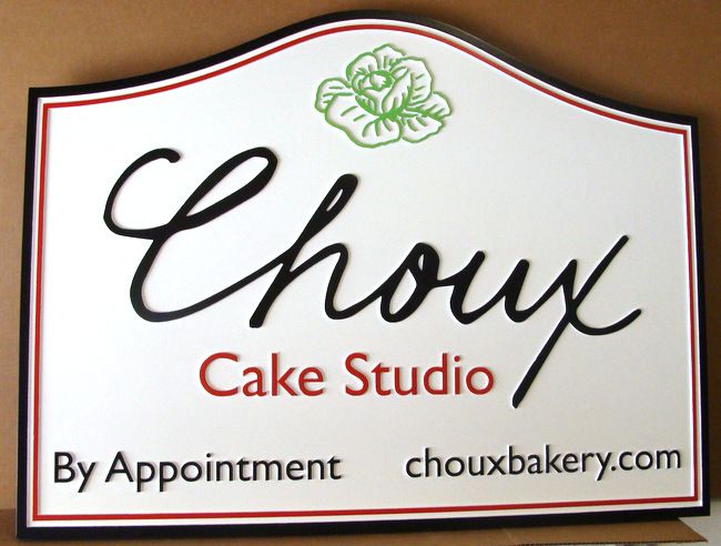 Q25600 - Sign for a Cake Studio or Bakery, Serving the Round French Pastry, "Choux."