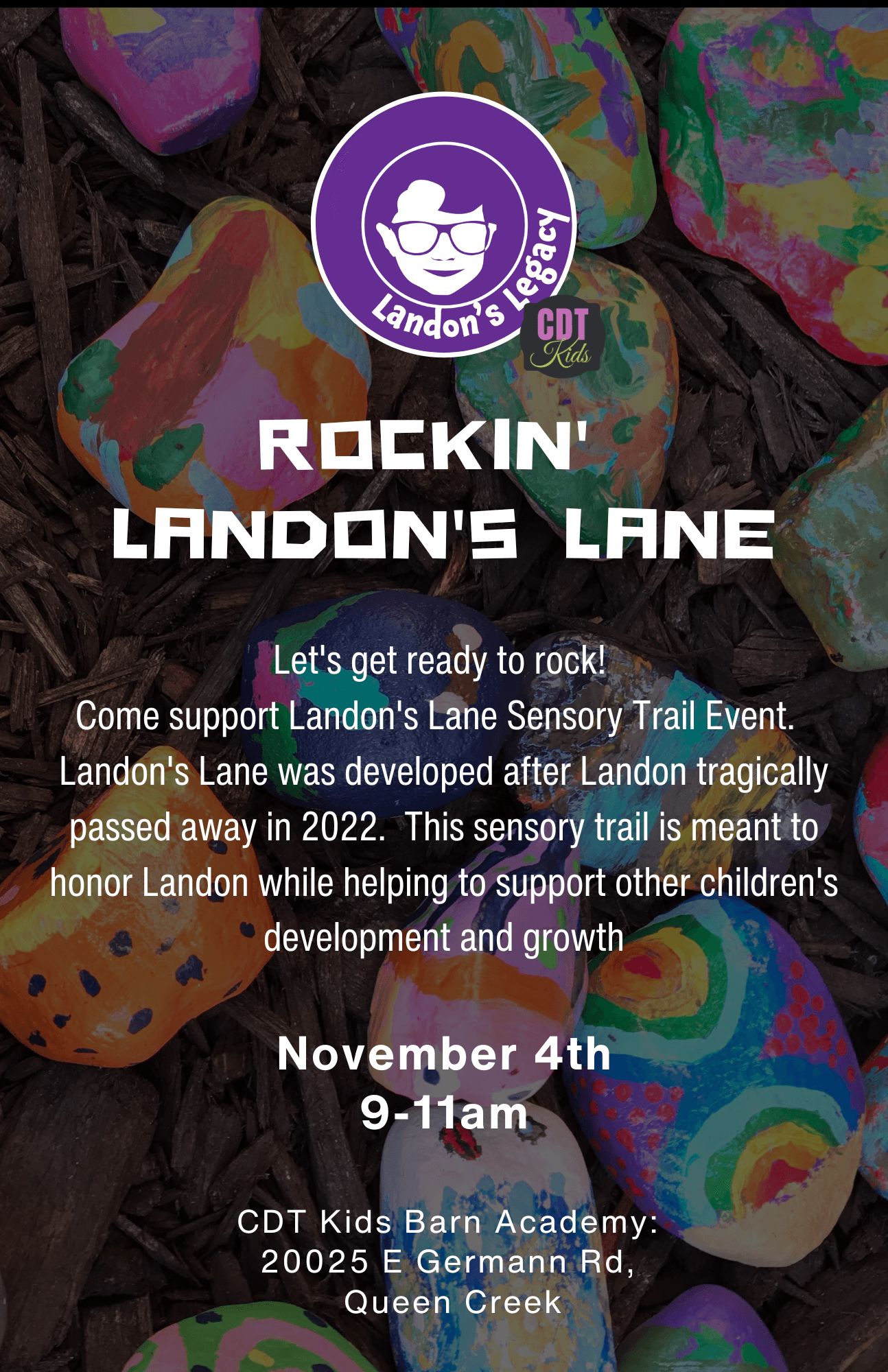 Celebration and Fundraiser for Landon's Lane Sensory Trail