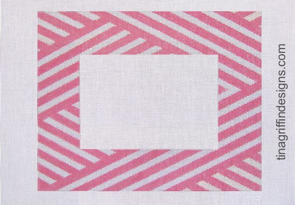 Pink & White Stripe Frame