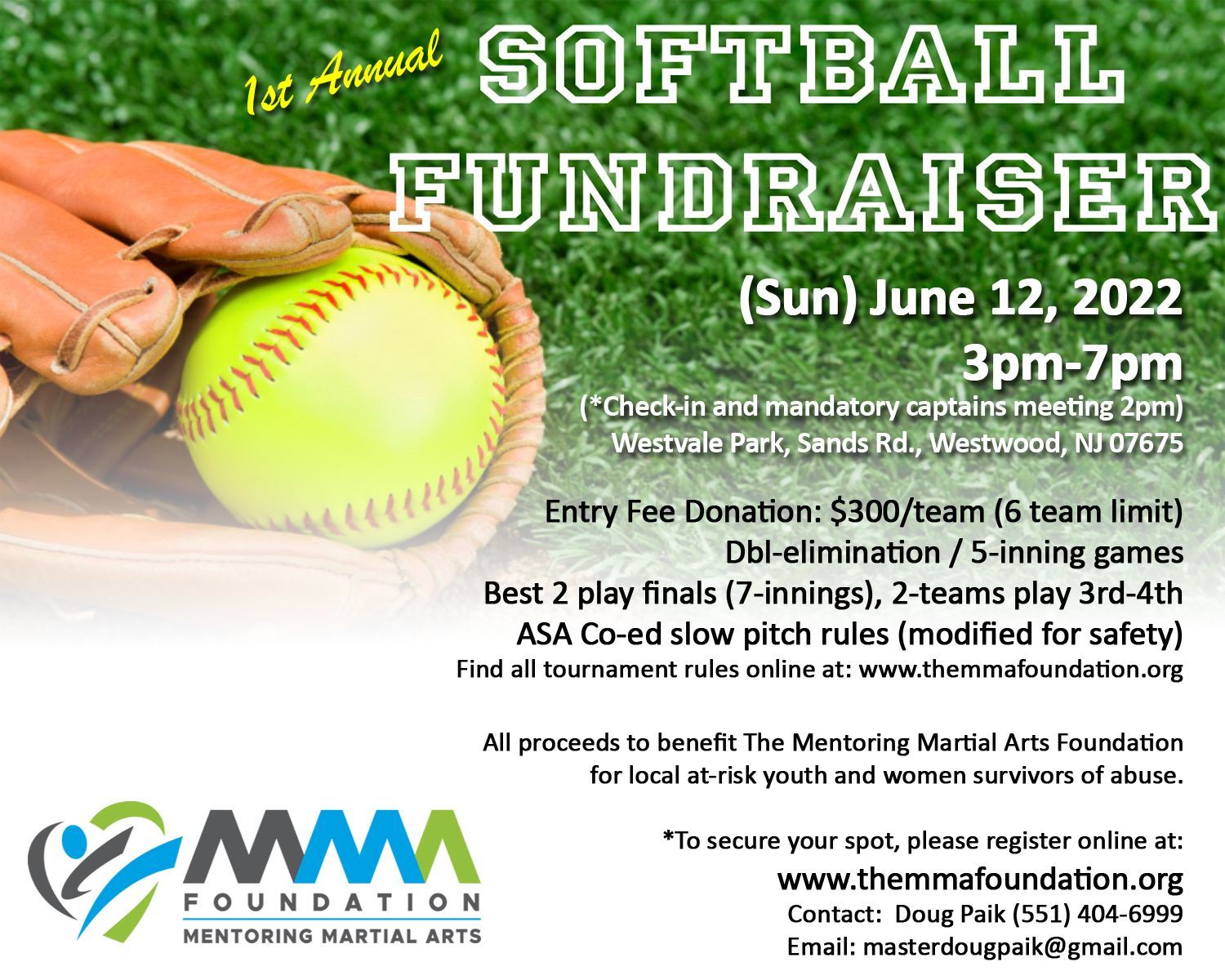 Softball Fundraiser Registration