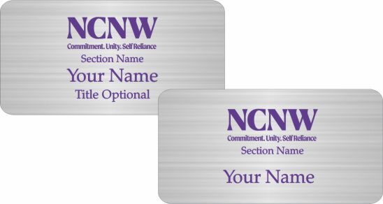 NCNW NO BLING NAME BADGE