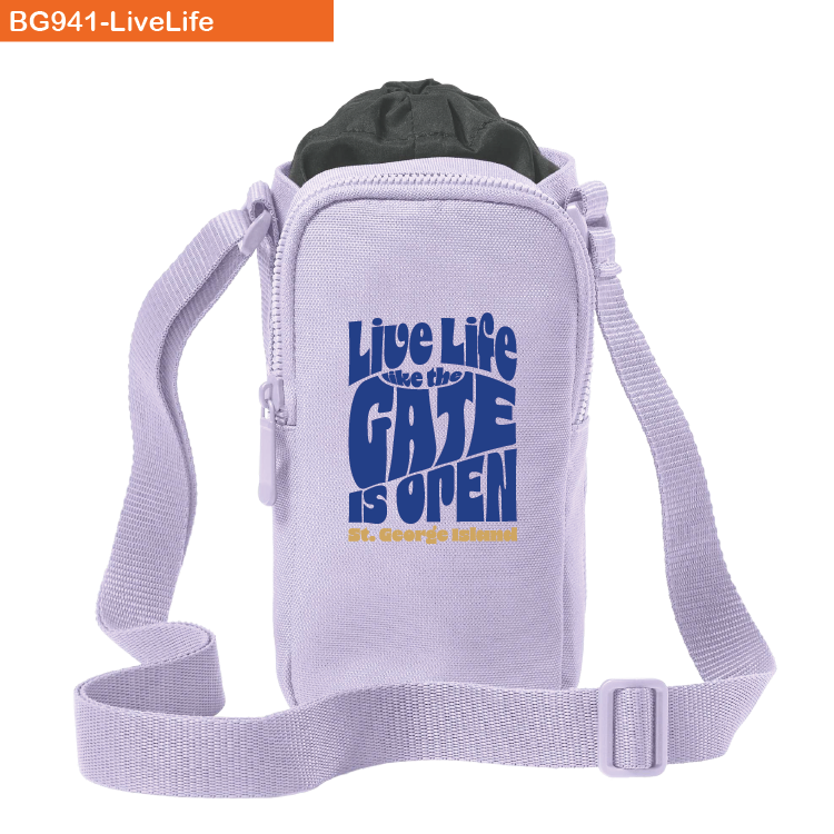 Live Life - Port Authority® Matte Oxford Hydration Crossbody