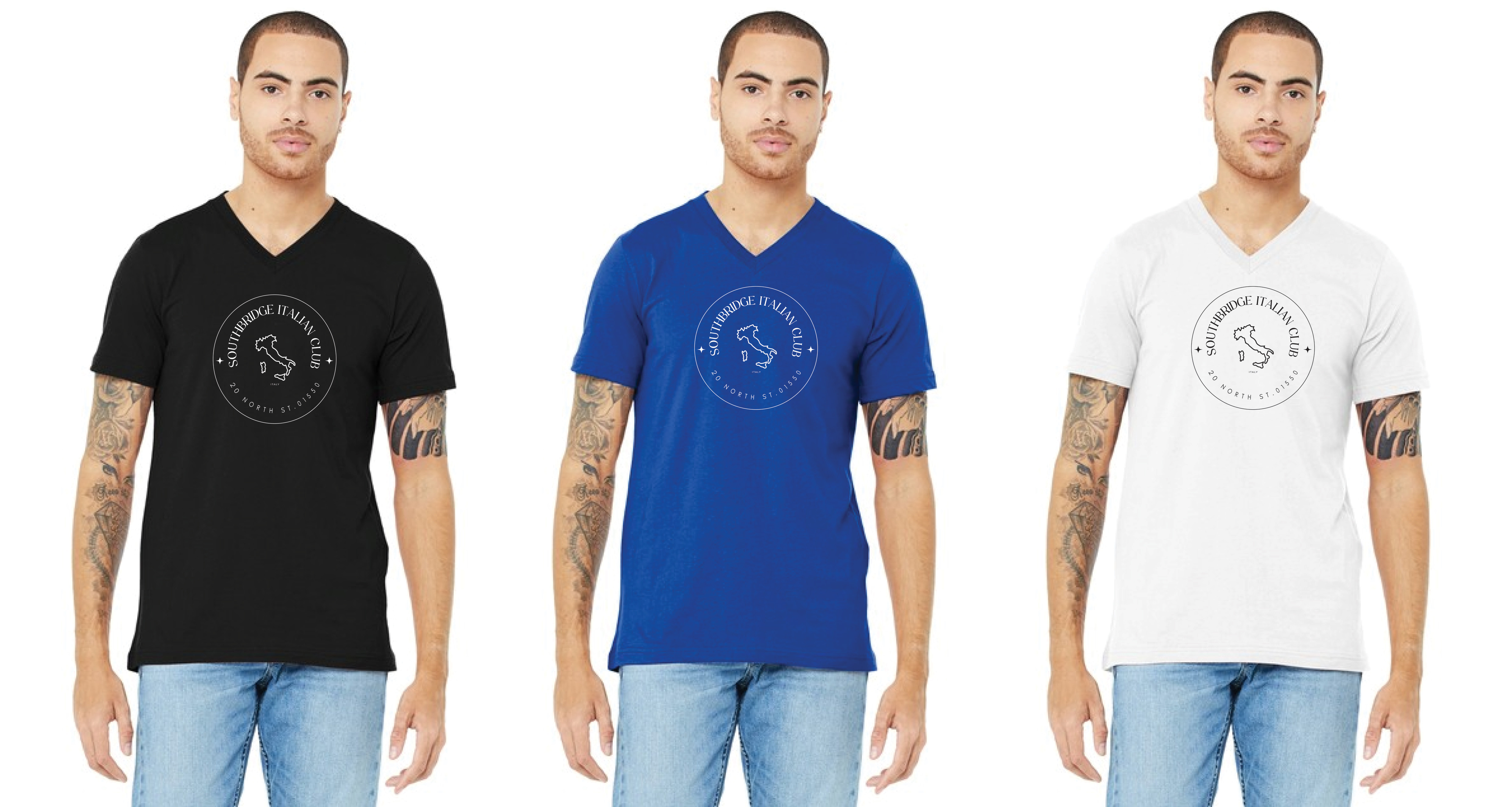 BELLA+CANVAS® Unisex Jersey Short Sleeve V-Neck Tee (Logo 2)