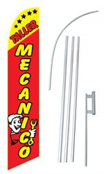 Taller Mecanico (Mechanic Shop) Swooper/Feather Flag + Pole + Ground Spike