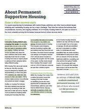 Permanent Supportive Housing Info Sheet