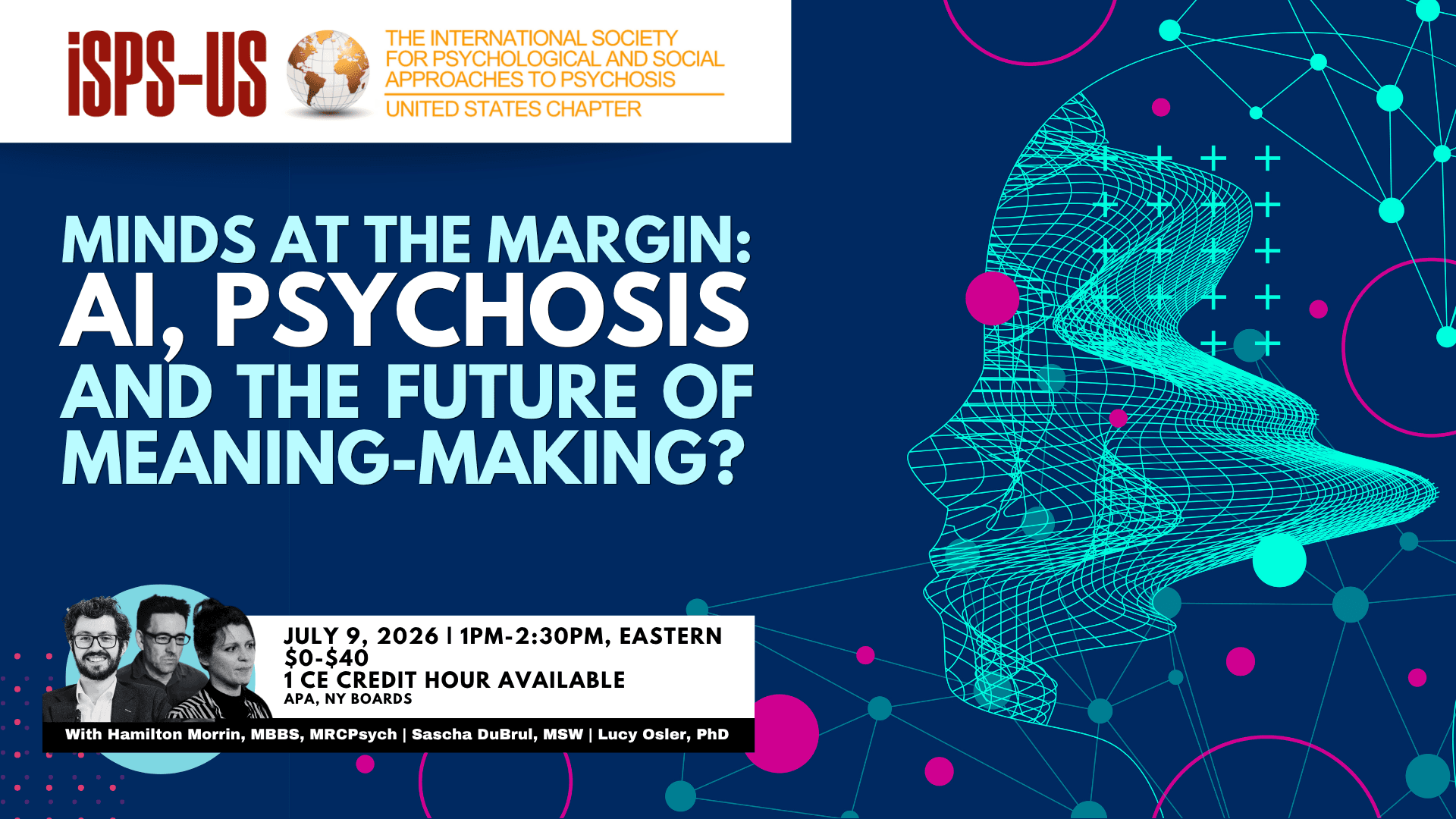 7/9/26 | 1pm-2:30pm Minds at the Margin: AI, psychosis, and the future of meaning-making?