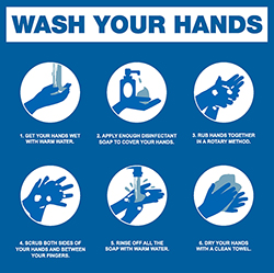 Sticker "Wash Your Hands" Dark Background (5-Pack)