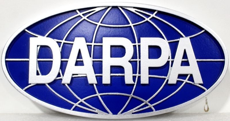 IP-1795 - Carved Plaque of the Seal of the Defense Advanced Research Projects Agency (DARPA), Artist Painted