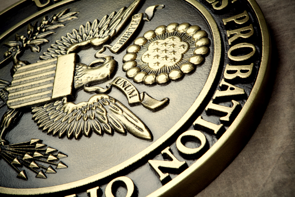 MB2085 - Seal of the Federal Probation Office, 3-D Hand-rubbed