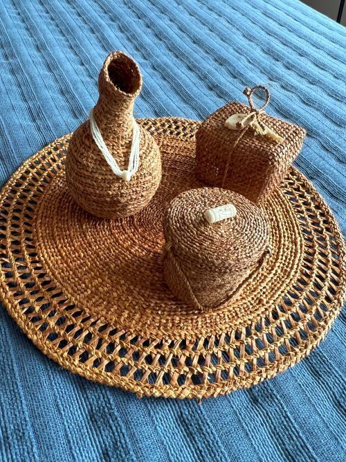 Three Small Baskets & Mat - Mimi Kotlarov