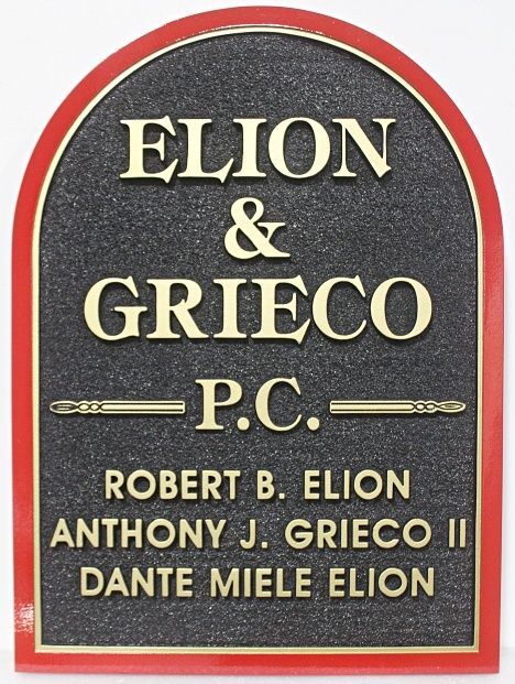 C12085- Carved and Sandblasted HDU Professional Office Partners Sign, 2.5-D raised Text and Borders