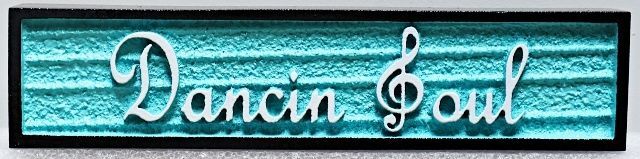 SA28498A - Carved Engraved HDU Sign for "Dancin' Soul" with Musical Note