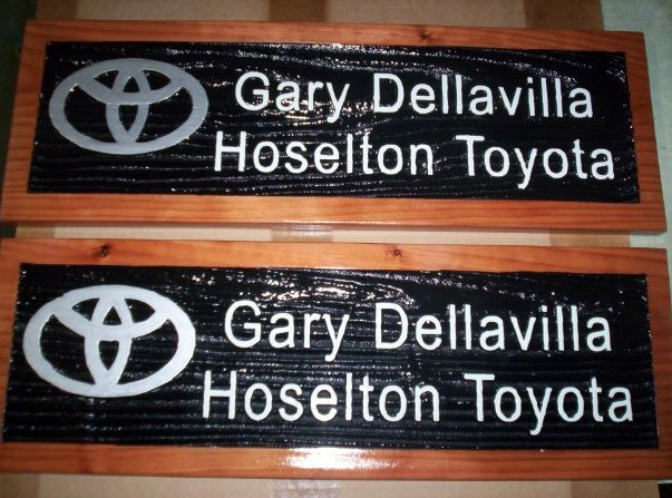 SB28815 - Small Carved Wall Signs for Gary Dellaville Hoselton Toyota. 